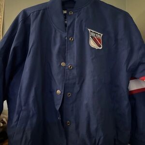 New York Rangers Men's Blue Windbreaker Jacket